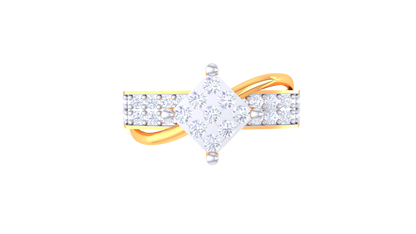 Iconique Carre Signature – 0.58ct Princess Cut Diamond Gold Ring