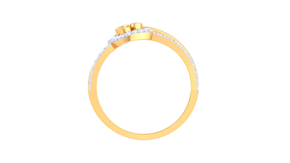Eclat Flora Élan Rose Gold Ring – 0.43 Ct Marquise Cut Diamonds