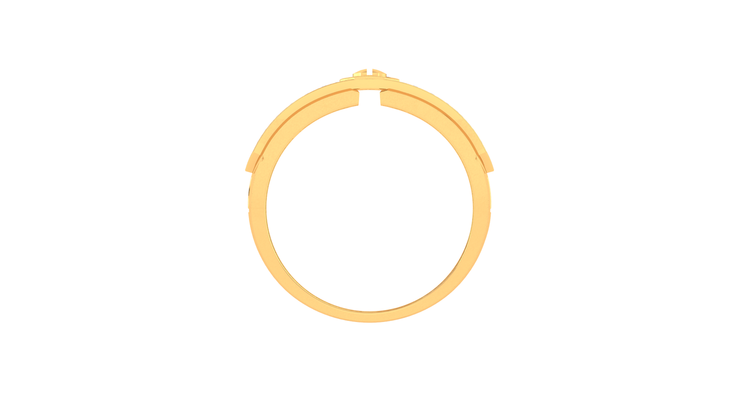 Lumière Hexa Lumi – 0.33 Ct Round Brilliant Diamond Gold Ring