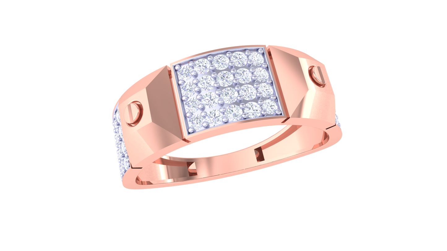 Iconique Prisma Emblem – 0.51ct Diamond Gold Ring