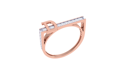 Lumiere Initial Spark Ring In Gold With 0.23 Ct Diamonds – Adding Signature Shine