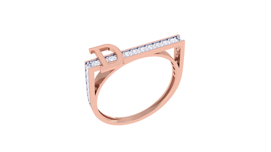 Lumiere Initial Spark Ring In Gold With 0.23 Ct Diamonds – Adding Signature Shine