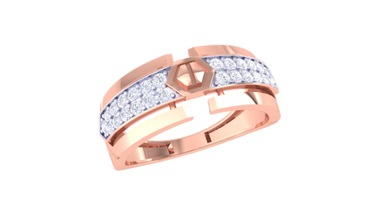 Lumière Hexa Lumi – 0.33 Ct Round Brilliant Diamond Gold Ring