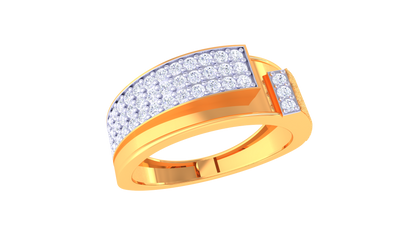 Iconique Signature Band – 0.56 Ct Pavé Diamonds Gold Ring