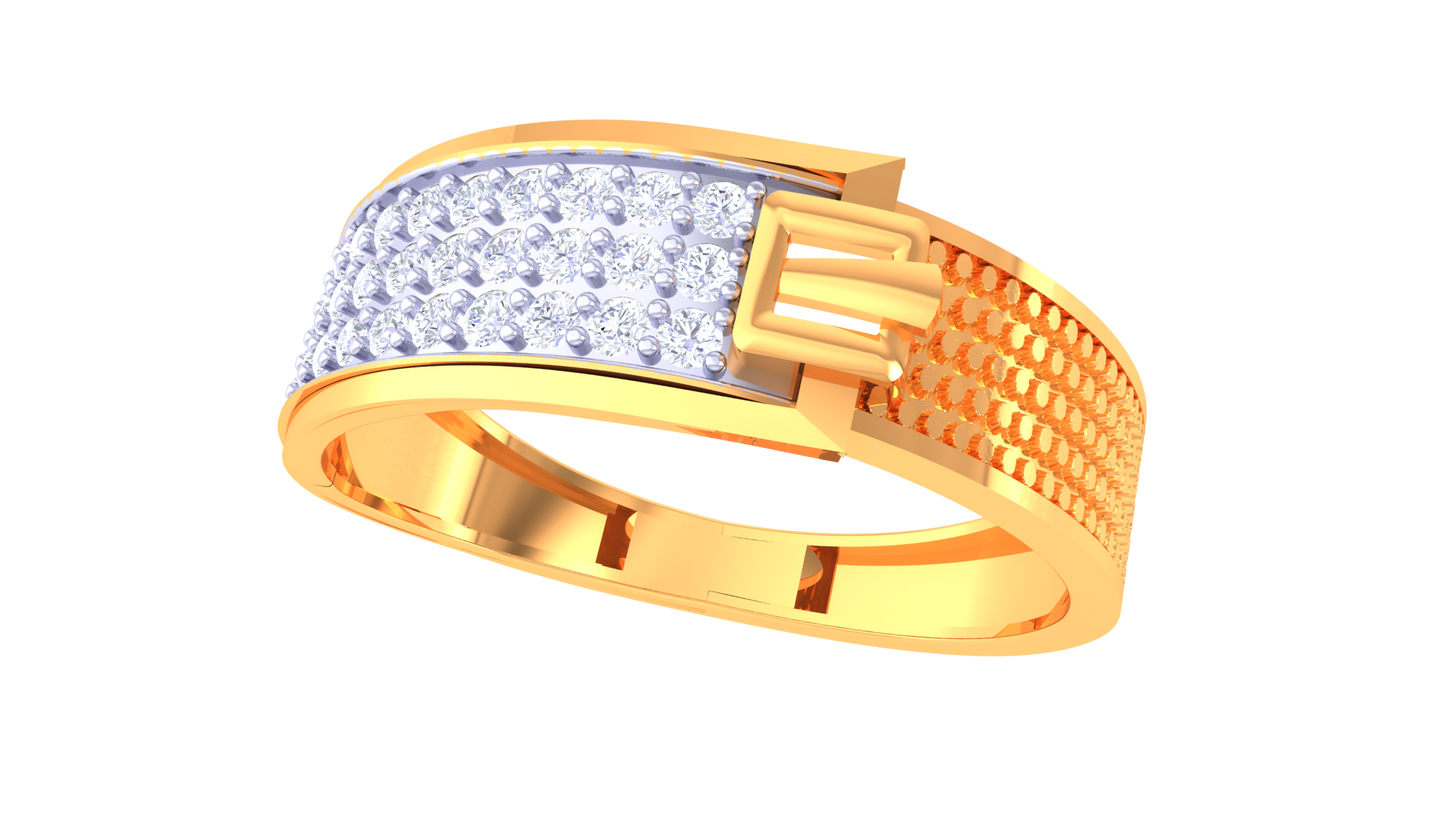 Lumière Linéaire Radiance – 0.34 Ct Diamond Gold Ring