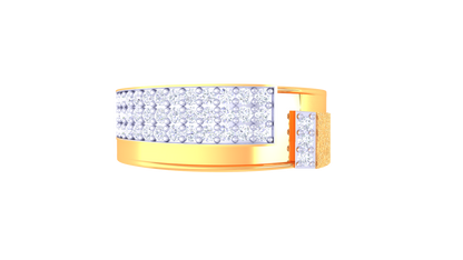 Iconique Signature Band – 0.56 Ct Pavé Diamonds Gold Ring