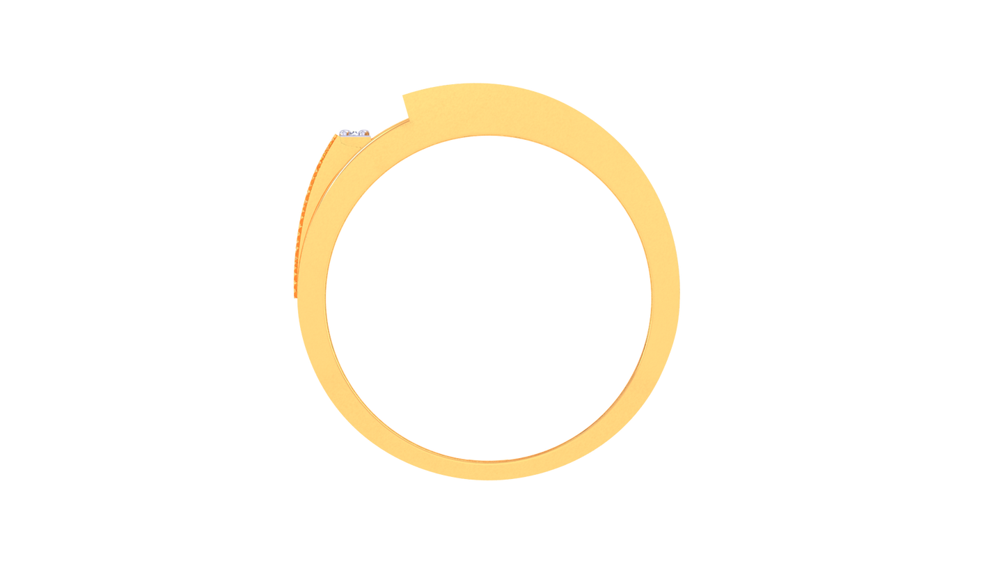 Iconique Signature Band – 0.56 Ct Pavé Diamonds Gold Ring