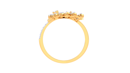 Lumiere Peacock Whisper Ring In Dual-Tone Gold – 0.34 Ct Diamonds Elegance