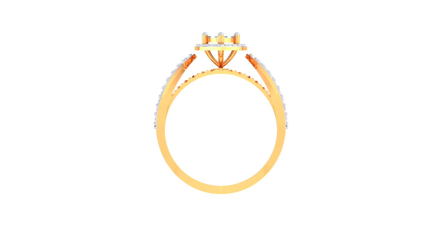 Trilune Marquise Allégorie – 0.51 Ct Diamond Gold Ring