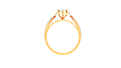 Trilune Marquise Allégorie – 0.51 Ct Diamond Gold Ring