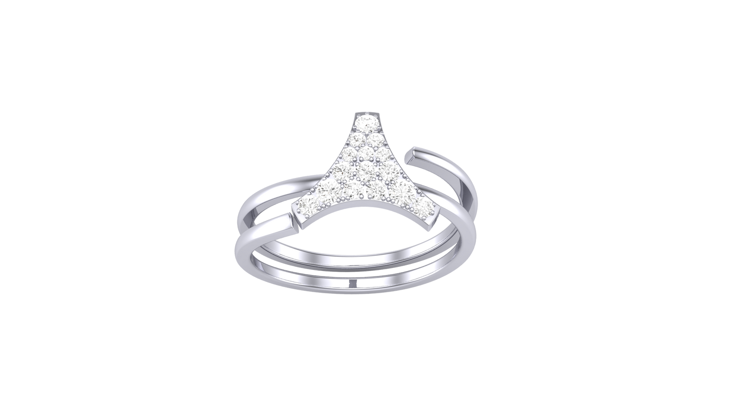 Fleuron Eternal Weave Gold Ring - 0.22 Ct Round Cut Diamonds