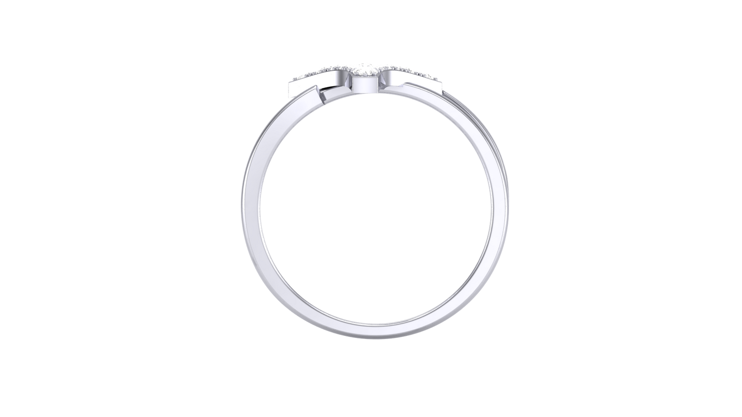 Fleuron Eternal Weave Gold Ring - 0.22 Ct Round Cut Diamonds