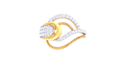 Lumiere Intertwined Elegance Rose Gold Ring - 0.42 Ct Round Diamond