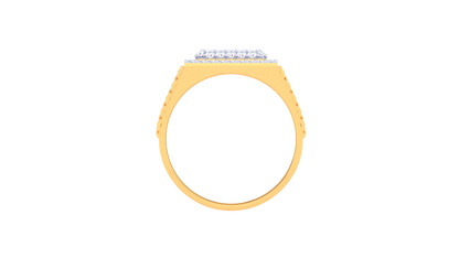 Éclat Carré Supreme – 0.68 Ct Round Diamond Gold Ring