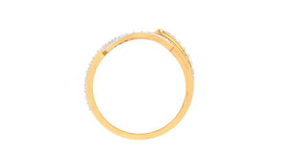 Lumiere Intertwined Elegance Rose Gold Ring - 0.42 Ct Round Diamond