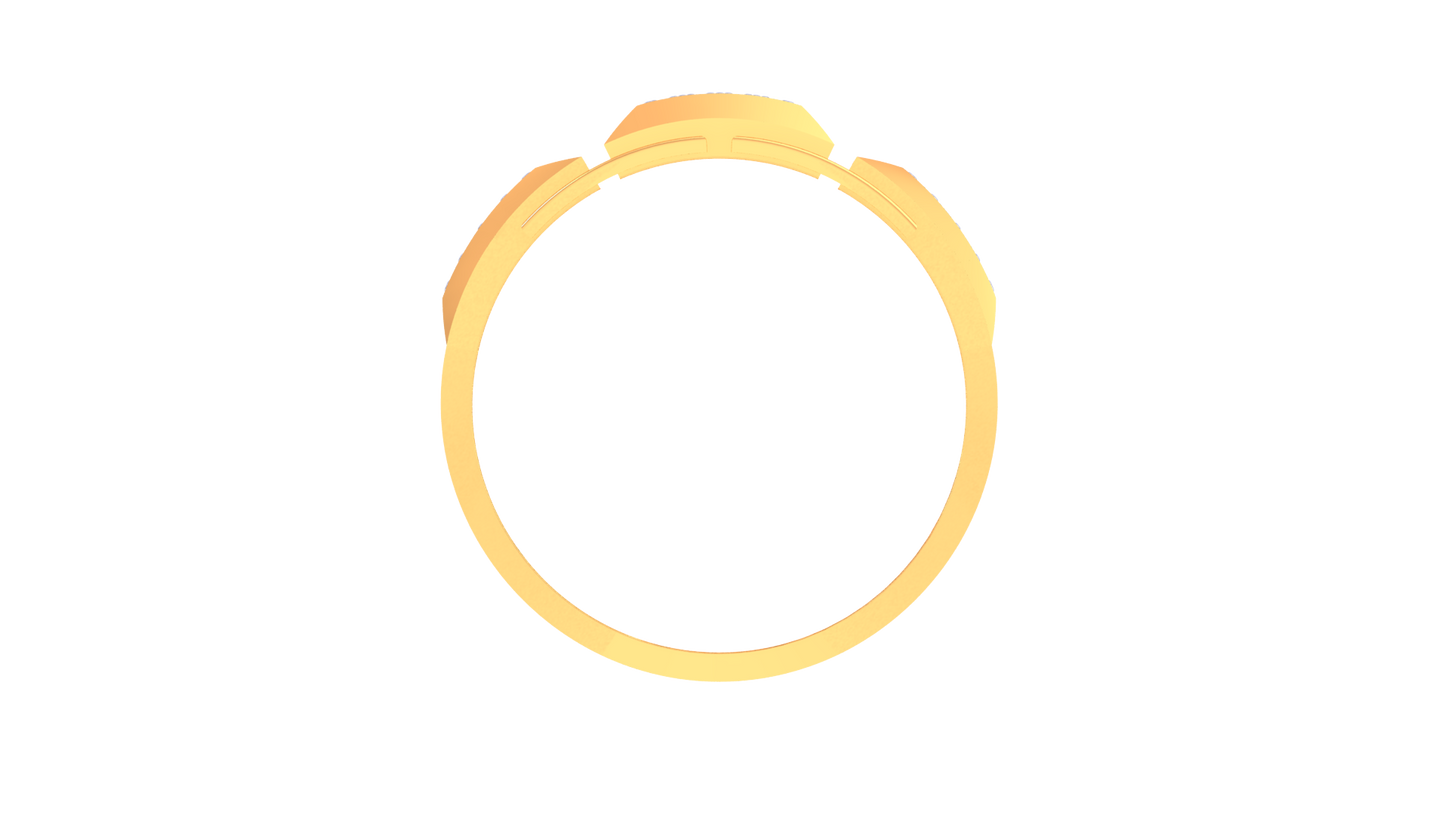 Iconique Moderniste Crest – 0.3 Ct Diamond Gold Ring