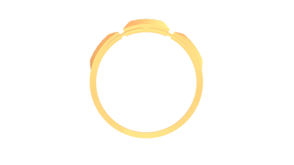 Iconique Moderniste Crest – 0.3 Ct Diamond Gold Ring