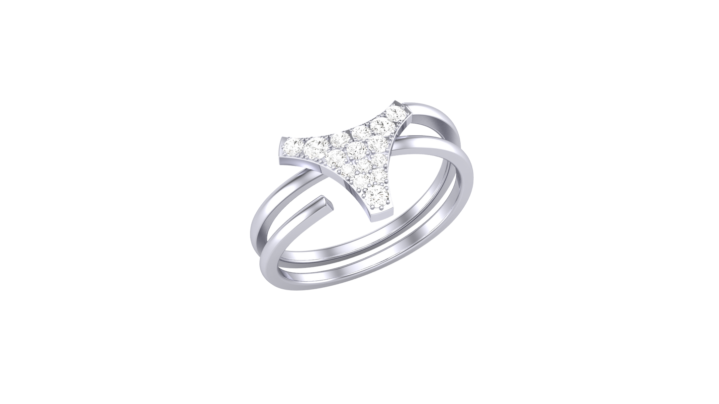 Fleuron Eternal Weave Gold Ring - 0.22 Ct Round Cut Diamonds