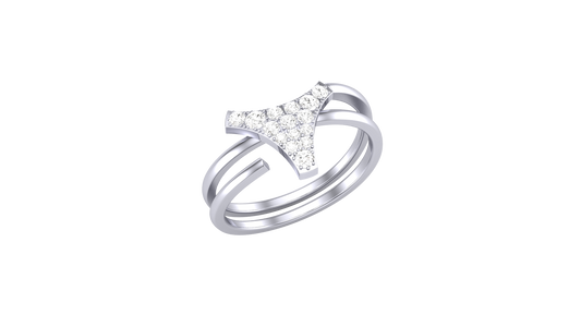 Fleuron Eternal Weave Gold Ring - 0.22 Ct Round Cut Diamonds