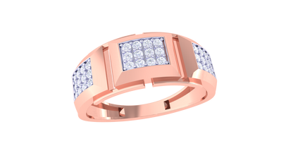 Iconique Moderniste Crest – 0.3 Ct Diamond Gold Ring