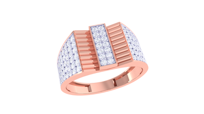 Iconique Empire Glow Ring – 0.92 Ct Pavé & Baguette Diamonds