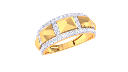 Éclat Picqué Brilliance – 0.58 Ct Round Diamond Gold Ring