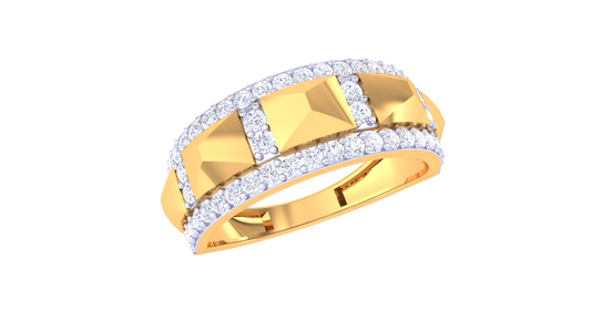Éclat Picqué Brilliance – 0.58 Ct Round Diamond Gold Ring