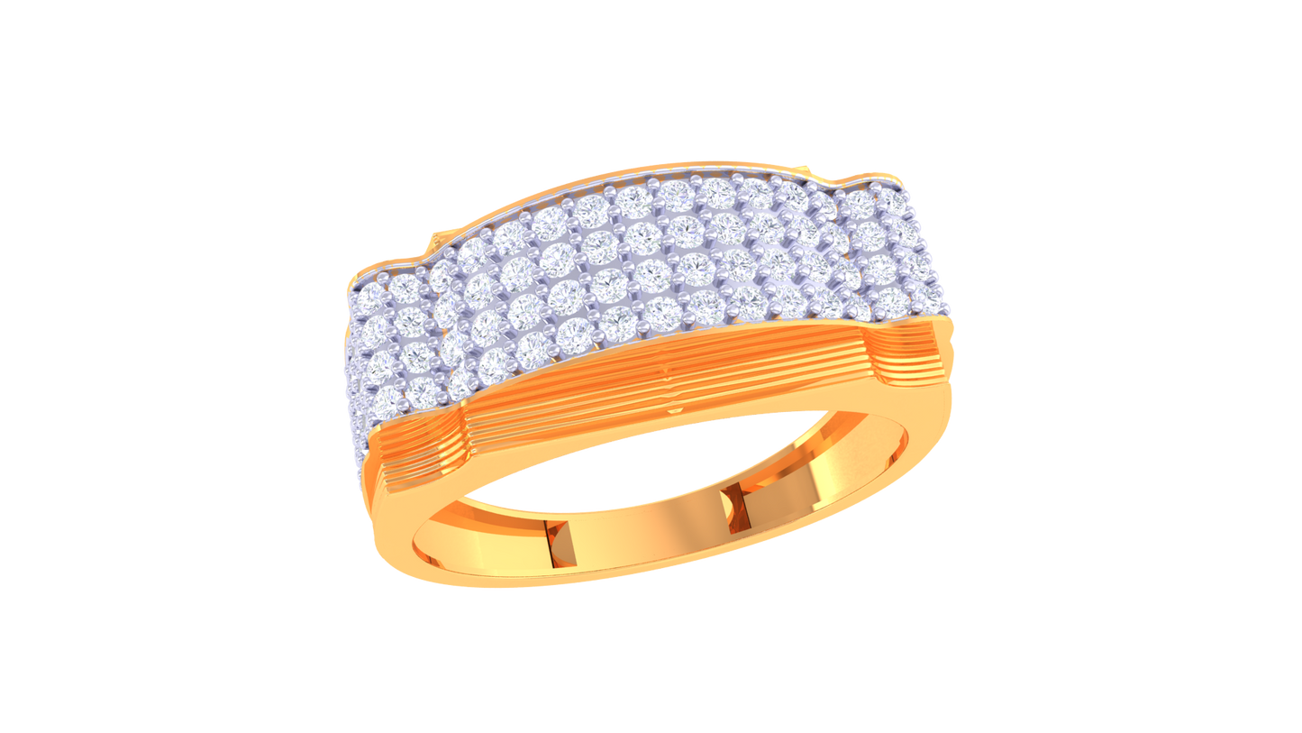 Lumière Vast Brilliance – 0.8 Ct Round Diamond Gold Ring