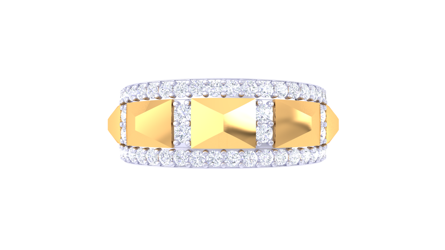 Éclat Picqué Brilliance – 0.58 Ct Round Diamond Gold Ring