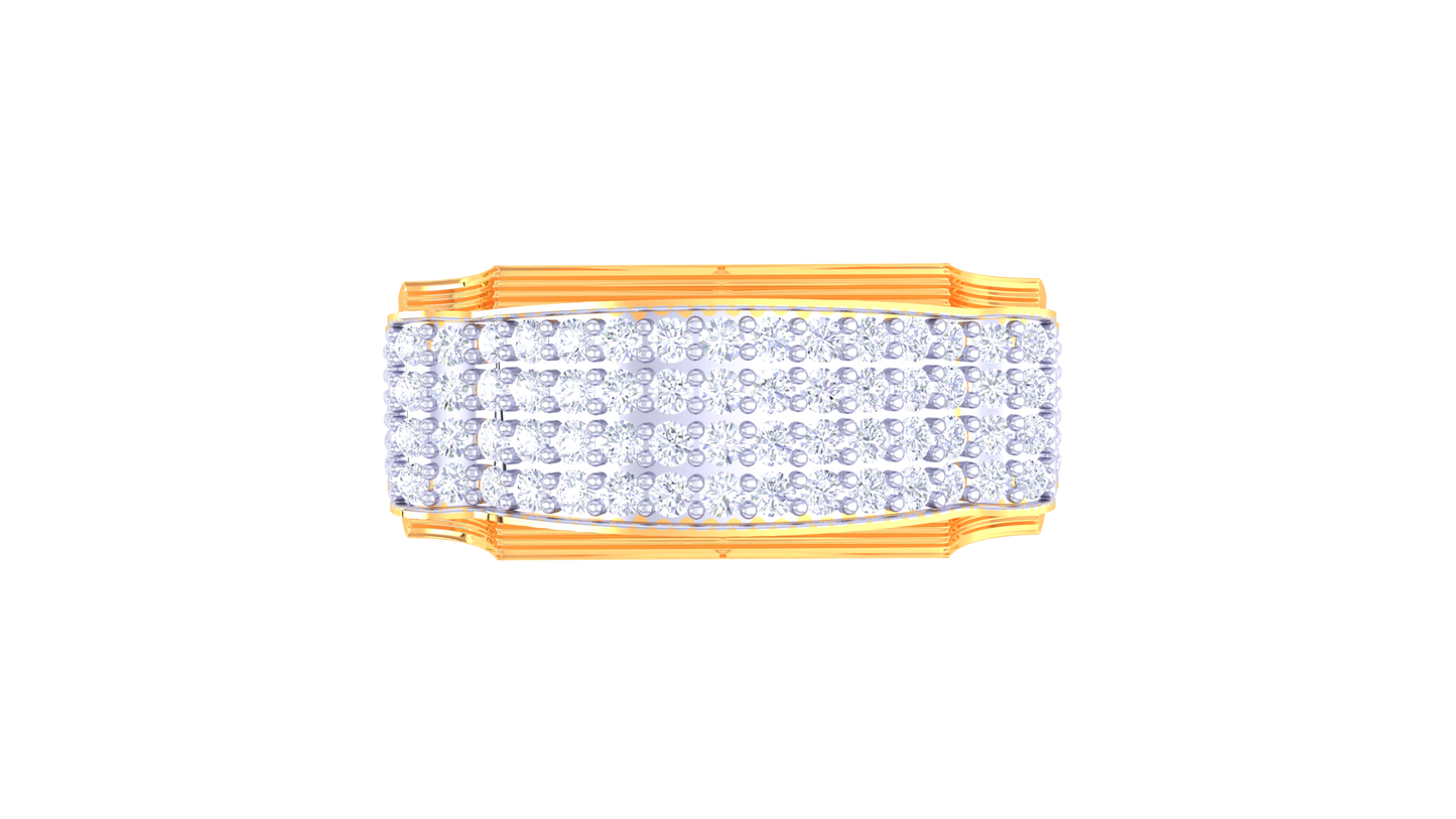 Lumière Vast Brilliance – 0.8 Ct Round Diamond Gold Ring