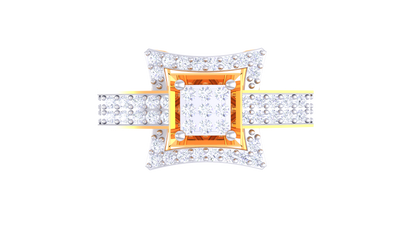 Éclat Prisma Héritage – 0.75 Ct Princess Cut Diamond Gold Ring