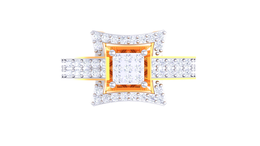 Éclat Prisma Héritage – 0.75 Ct Princess Cut Diamond Gold Ring