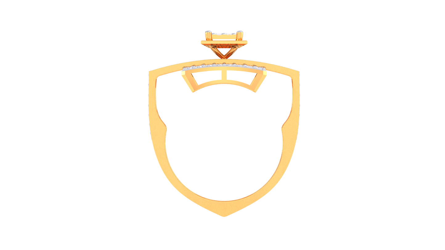 Éclat Prisma Héritage – 0.75 Ct Princess Cut Diamond Gold Ring