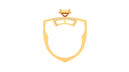 Éclat Prisma Héritage – 0.75 Ct Princess Cut Diamond Gold Ring