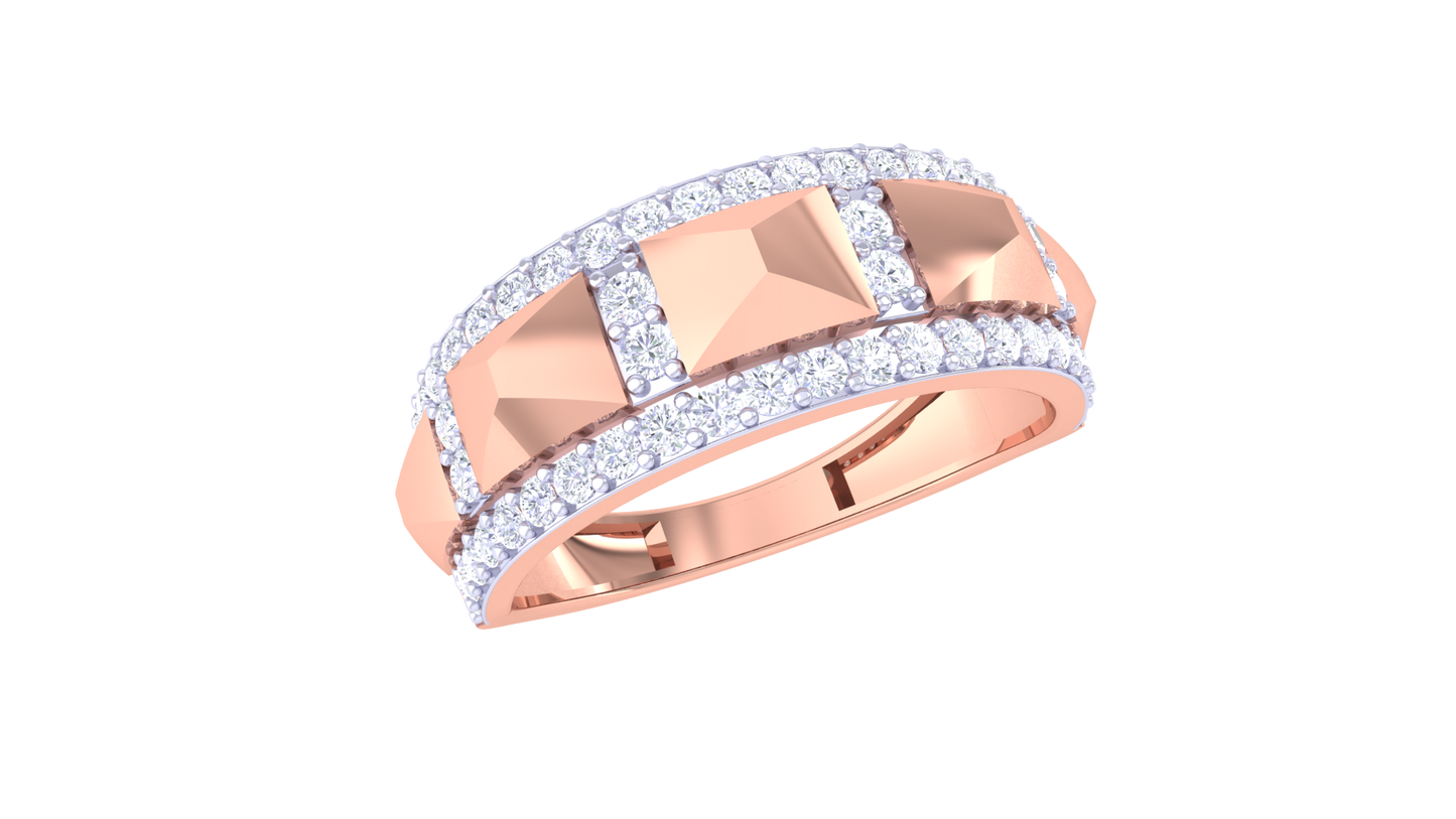 Éclat Picqué Brilliance – 0.58 Ct Round Diamond Gold Ring