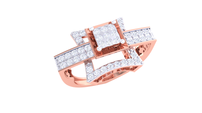 Éclat Prisma Héritage – 0.75 Ct Princess Cut Diamond Gold Ring