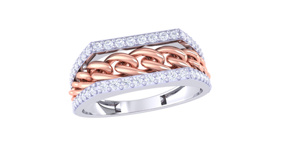 Lumiere Signature Gold Band – 0.45 Ct Pavé Diamonds Ring