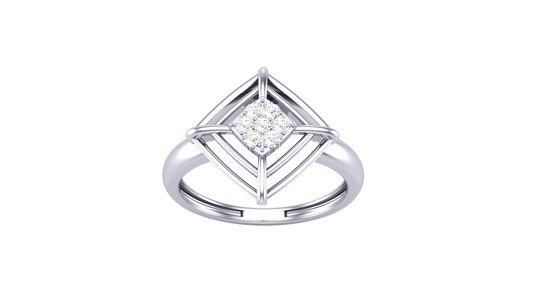 Eclat Bold Chevron - 0.11 Ct Round Diamond Ring
