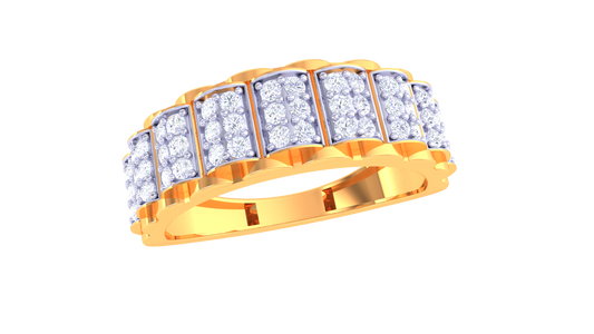 Lumière Prisme Cadence – 0.55 Ct Diamond Gold Ring