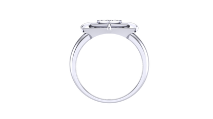 Eclat Bold Chevron - 0.11 Ct Round Diamond Ring