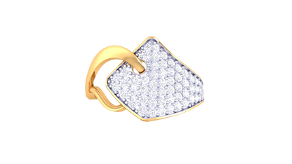 Lumiere Arrow Of Light Ring In Sculpted Gold - 0.54 Ct Round Diamond