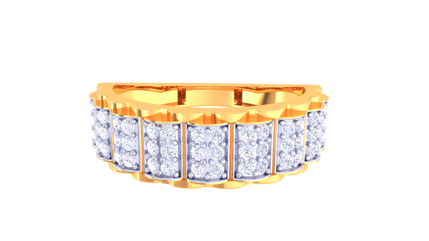 Lumière Prisme Cadence – 0.55 Ct Diamond Gold Ring