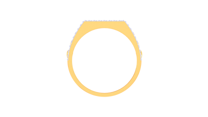 Lumiere Signature Gold Band – 0.45 Ct Pavé Diamonds Ring