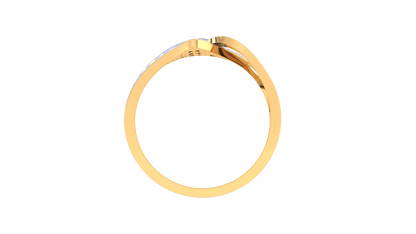 Lumiere Arrow Of Light Ring In Sculpted Gold - 0.54 Ct Round Diamond