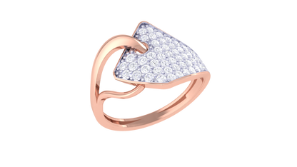 Lumiere Arrow Of Light Ring In Sculpted Gold - 0.54 Ct Round Diamond