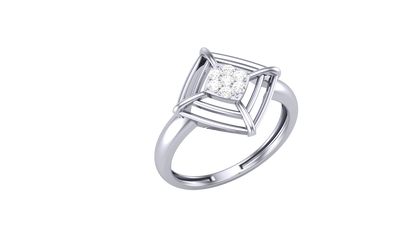 Eclat Bold Chevron - 0.11 Ct Round Diamond Ring