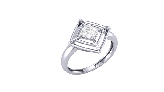 Eclat Bold Chevron - 0.11 Ct Round Diamond Ring