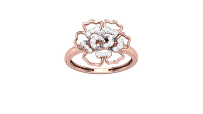 Lumiere Rose Gold Ring - 0.15 Round Diamond