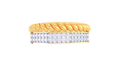 Lumiere Pavé Elegance Rose Gold Band – 0.33 Ct Round Diamonds Ring