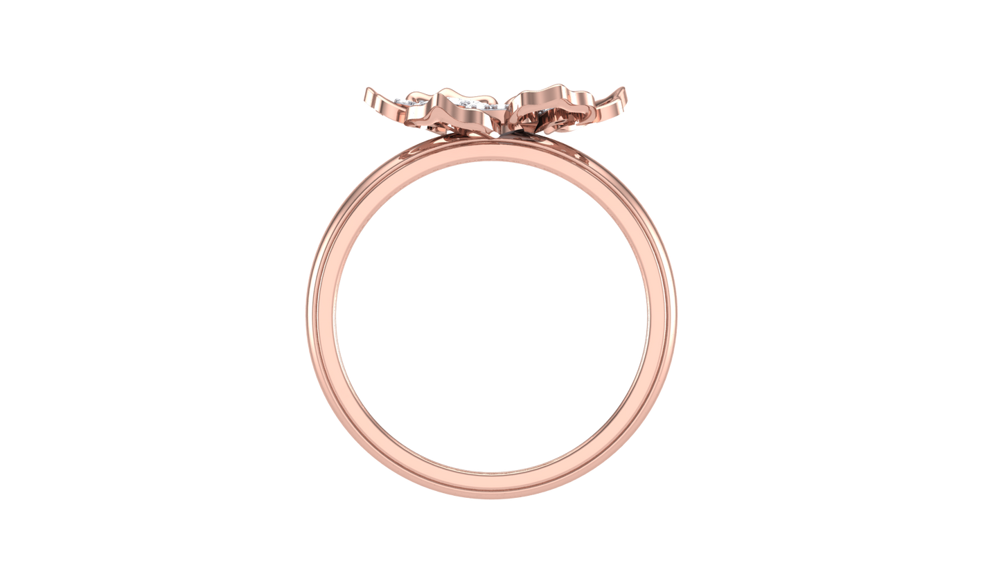 Lumiere Rose Gold Ring - 0.15 Round Diamond